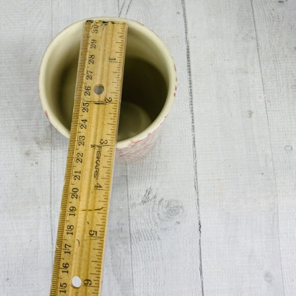 Roseville The Workshop of Gerald Henn ROSE SPONGE Red Spongeware 12 oz Tumbler - Picture 12 of 14